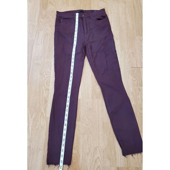 Joe's "The Charlie" Coated Ankle Skinny Jeans - size 28 in Merlot - Picture 9 of 13